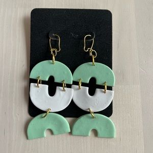 Handmade clay earrings